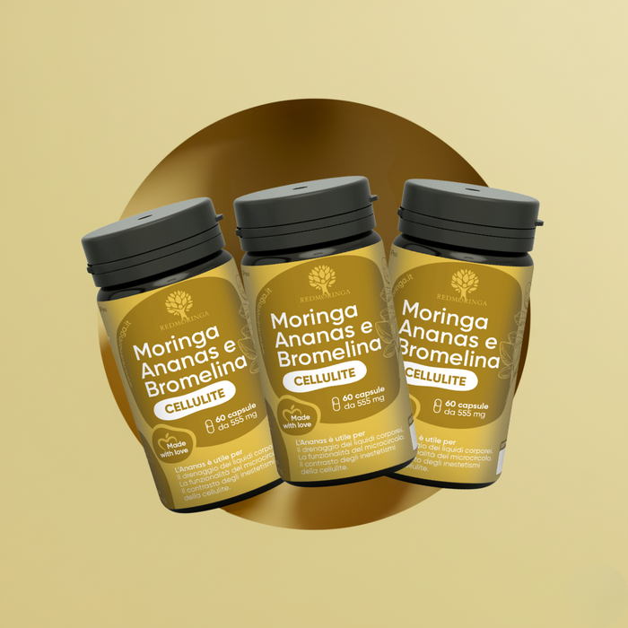 Anti-Cellulite and Draining Supplement: Bromelain, Pineapple, Moringa