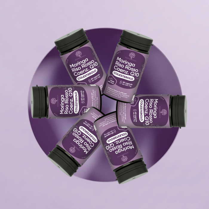 Integratore Colesterolo con Moringa, Riso Rosso e Coenzima Q10