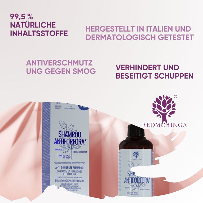 Shampoo alla Moringa Antiforfora BIO con Nasturzio e Ortica - 250 ml