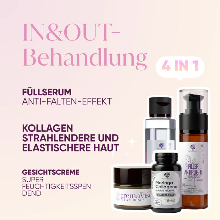 Summer Kit In & Out | Make-up Remover + Anti-Wrinkle Serum + Moringa Face Cream + Collagen Supplement