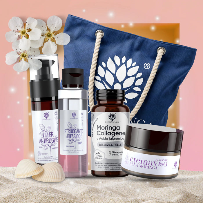 Summer Kit In & Out | Make-up Remover + Anti-Wrinkle Serum + Moringa Face Cream + Collagen Supplement