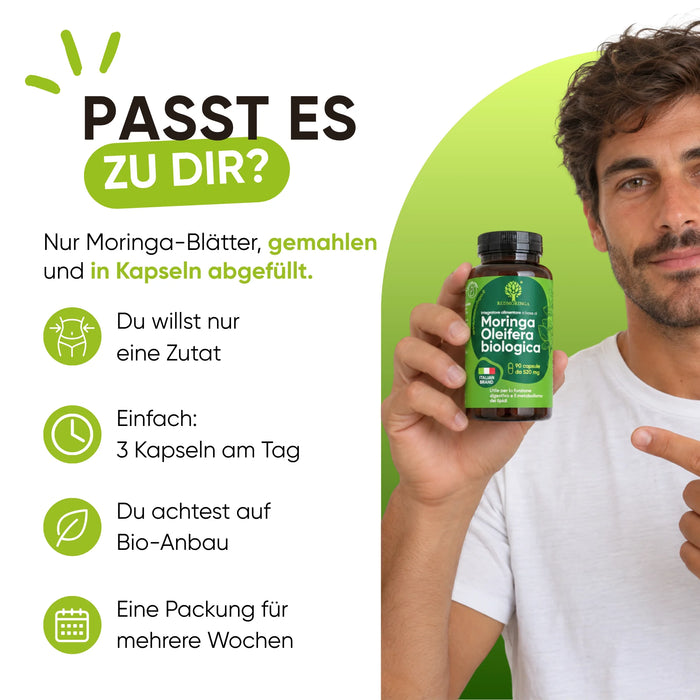 Moringa in capsule: per chi vuole sostenere la funzione digestiva e il metabolismo dei lipidi con un prodotto biologico