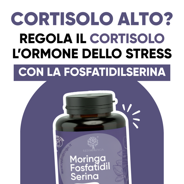 Fosfatidilserina 450mg + Moringa | Cortisolo, Stress