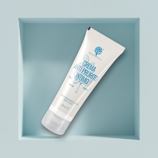 Crema intima lenitiva naturale RedMoringa contro prurito e irritazioni, dona sollievo e idratazione alla pelle delicata.