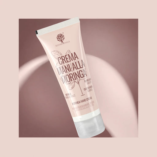 Moringa Hand Cream tube by RedMoringa with shea butter and almond oil, moringa cream for dry and cracked hands