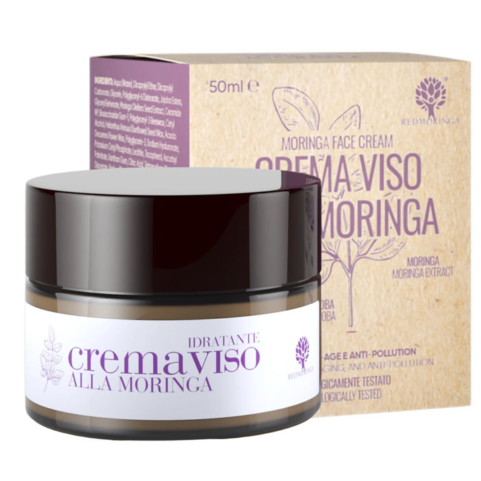 Crema viso anti-age alla Moringa con confezione