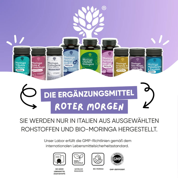 Kit Estate Anti-Cortisolo | Moringa Bio + Fosfatidilserina + Benessere Mentale | Stress · Energia · Equilibrio