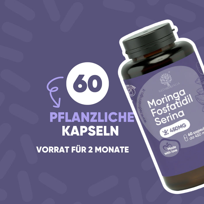 Fosfatidilserina 450mg + Moringa | Cortisolo, Stress