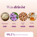 Hair conditioner ingredients: shea butter, mallow, argan oil, honey, 99.3% natural origin