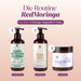 RedMoringa hair routine: Moringa shampoo, conditioner and hair mask