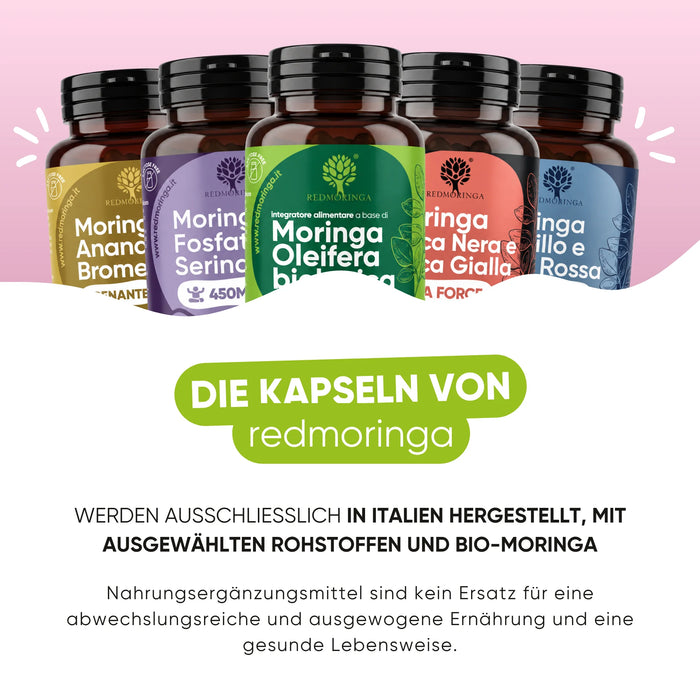 Made in Italy with organic Moringa