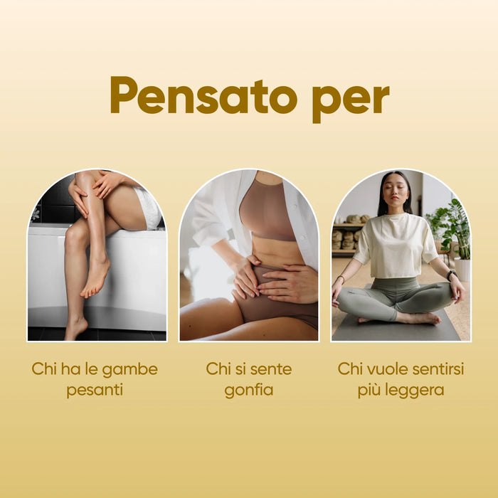 Pensato per chi ha le gambe pesanti e vuole sentirsi più leggera