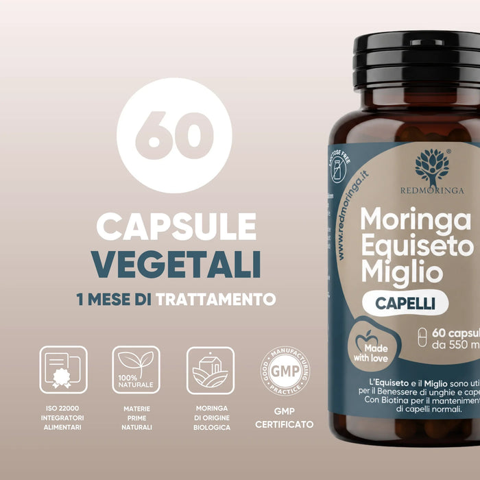 60 capsule vegetali per 1 mese, ISO 22000 e GMP
