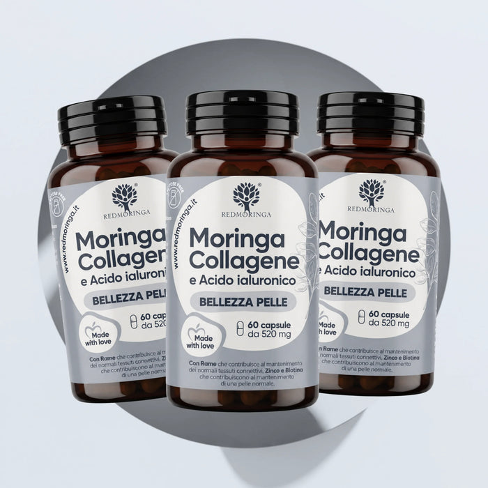 Integratore Pelle Perfetta con Collagene, Acido Ialuronico e Moringa
