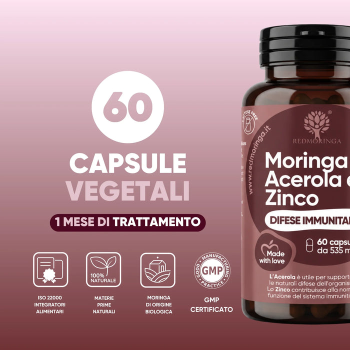 60 vegan capsules, 1 month course, ISO 22000 and GMP