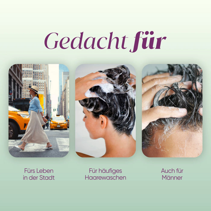 Shampoo designed for city life, frequent washing and also for men