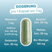 Dosaggio per 1 capsula: melatonina 1 mg, griffonia 100 mg, escolzia, melissa e valeriana 30 mg