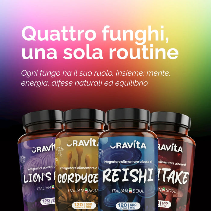 Four Oravita mushrooms, one routine