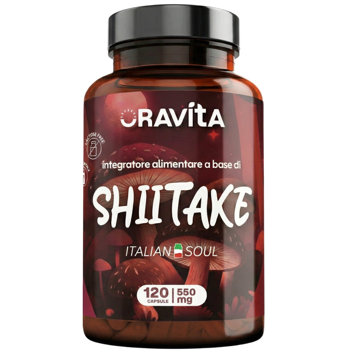 Shiitake Kapseln 120 à 550mg – natürliches Nahrungsergänzungsmittel ORAVità, titriert auf 30% Polysaccharide