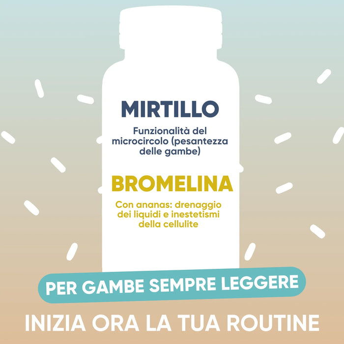 Bilberry for healthy microcirculation and bromelain with pineapple for fluid drainage