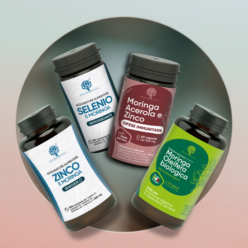 Trattamento per le difese immunitarie vitamine e moringa