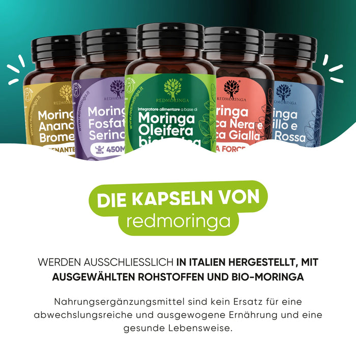 Integratori redmoringa prodotti in Italia con Moringa biologica
