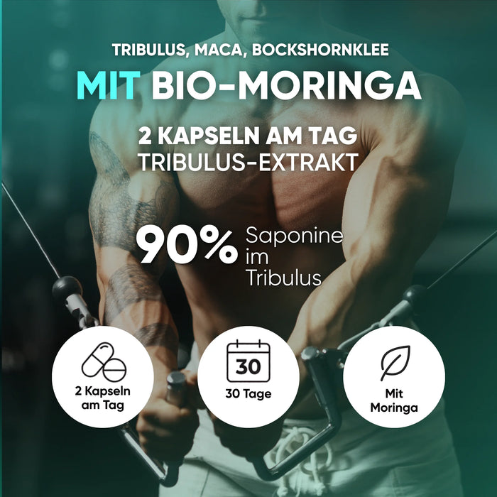 Tonico per la stanchezza fisica e mentale con Tribulus al 90% di saponine