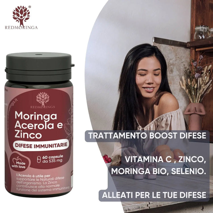 Trattamento Boost DIFESE IMMUNITARIE | Zinco Selenio Vitamina C e Moringa